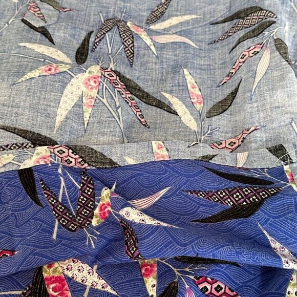 Vintage Hawaiian Reverse Print Tunic Shirt Womens Small Pacific Coast Blue Pink - Picture 10 of 10